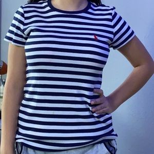 striped polo shirt